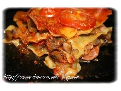 Lasagnes aux aubergines et jambon cru - Photo par Circée