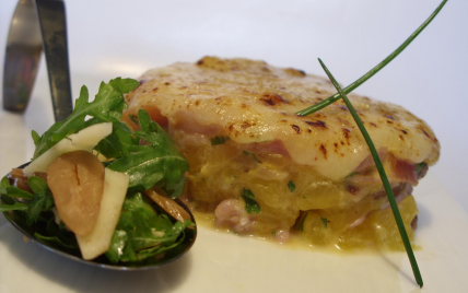 Gratin d'Automne : potiron-chataigne-jambon cru-Cantal... - Photo par vicnen
