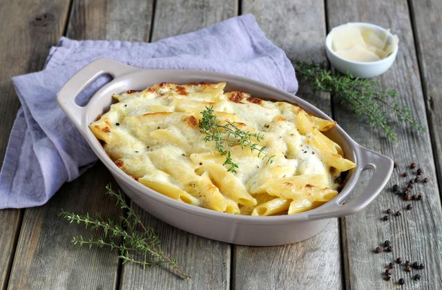 Gratin de penne au confit de canard et champignons - Photo par Silvia Santucci