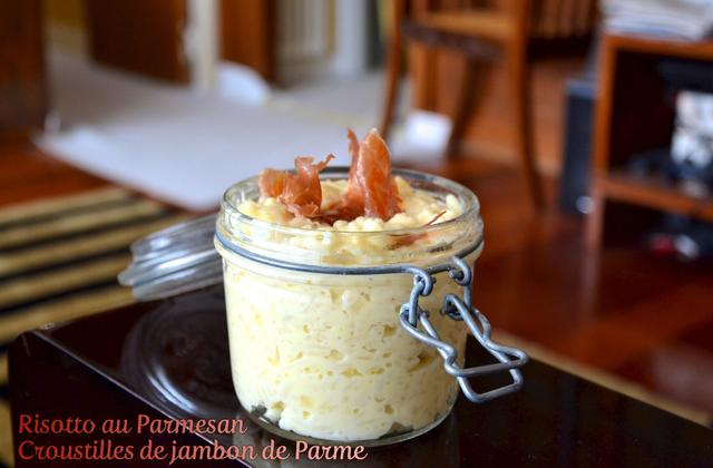 Risotto au parmesan et croustilles de jambon de Parme - Photo par blogch