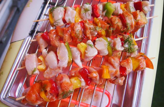 Brochettes de dinde au duo de marinade - Photo par rusticooking
