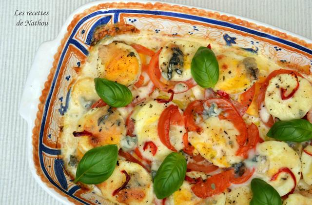 Gratin de tomates aux œufs durs, mozzarella et gorgonzola - Photo par Communauté 750g