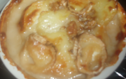Gratin de pommes terre, chèvre et noix - brevesdecuisine