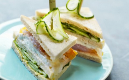 Club sandwich aux Concombre de France et haddock - Photo par Concombres de France