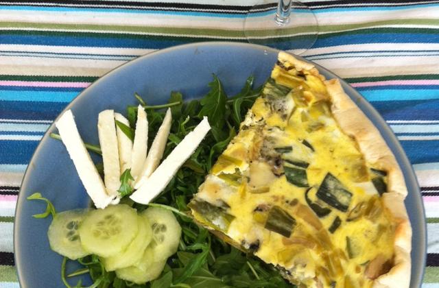 Quiche poireaux champignons au roquefort - Photo par polodubc