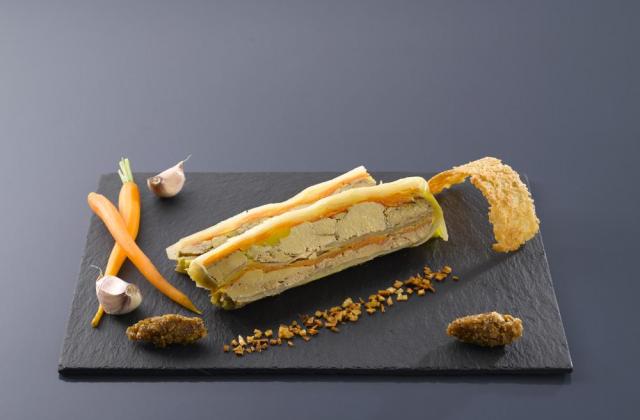 Terrine arlequin de foie gras à l'ail - Photo par lail de nos terroirs