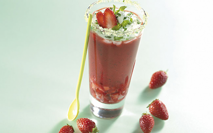 Gaspacho de fraises Label Rouge,  chantilly basilic - Photo par benoitvp3