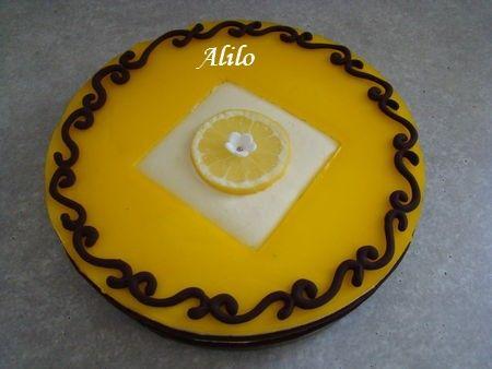 Bavarois au lemon curd et gélifié de citron sur palmiers - Photo par Les Gâteaux Magiques d'Alilo