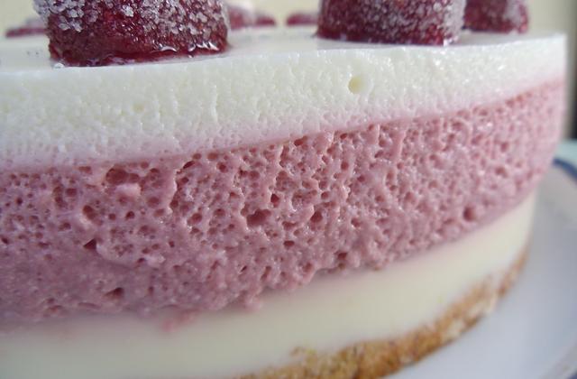 Bavarois citron, framboise et pistache - Photo par vineloS