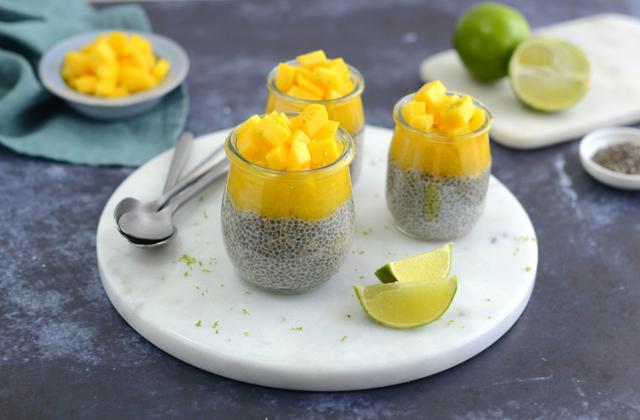 Chia pudding à la mangue - Photo par Nadia Paprikas