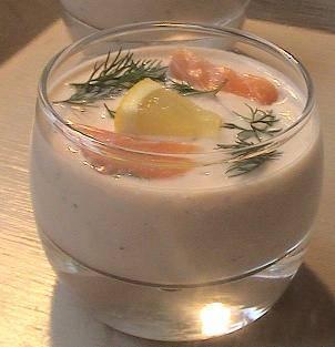 Verrines panna cotta de saumon fumé et aneth - Photo par cajoline