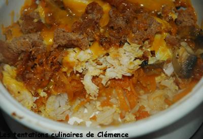 Gratin d'automne : potiron/champignons agrémentés de mimolette et pain d'épices - hayatc