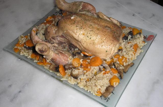 Poule fermière au riz - Photo par mgorsc