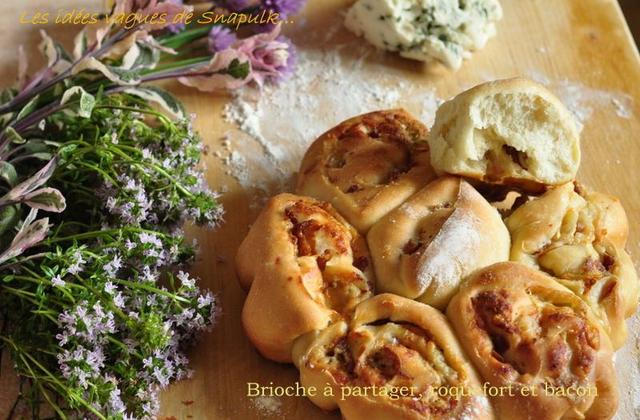 Brioche à partager au roquefort et au bacon - Snapulk