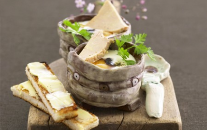 Œufs cocotte au foie gras - Photo par Labeyrie