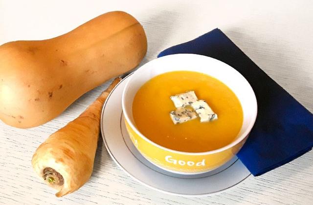 Velouté de butternut et panais à la Fourme d'Ambert au Thermomix - Photo par Dany33