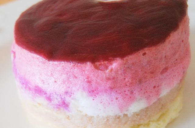 Bavarois mousse de litchi et framboise - Photo par lamamap