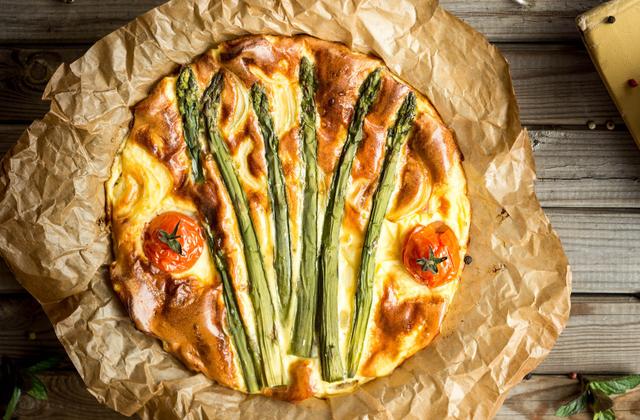 Quiche aux asperges & tomates cerise - Photo par 750g