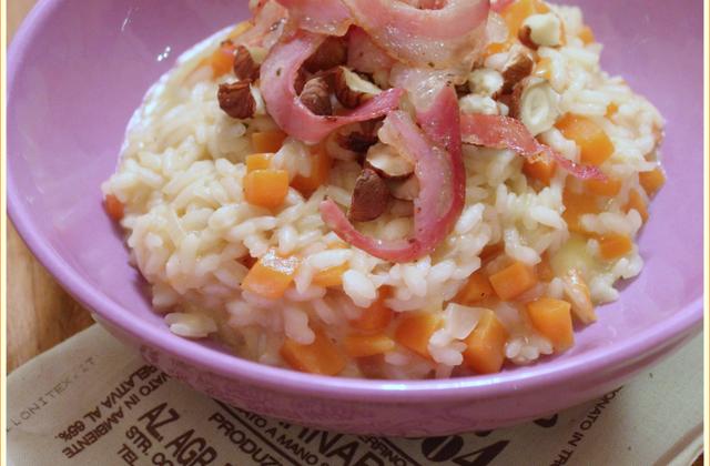 Risotto d'automne au potiron, pancetta et noisettes - Photo par Anaïck