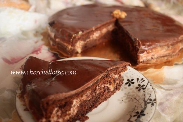 Gâteau au chocolat et noix facile - Photo par sabrinabaroun