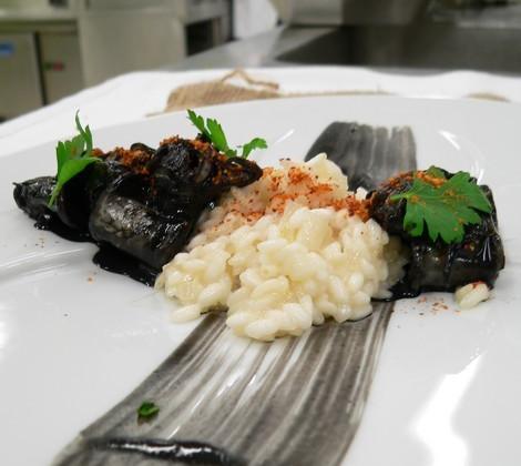 Calamar à l'encre comme au Pays Basque - Photo par Chef Damien