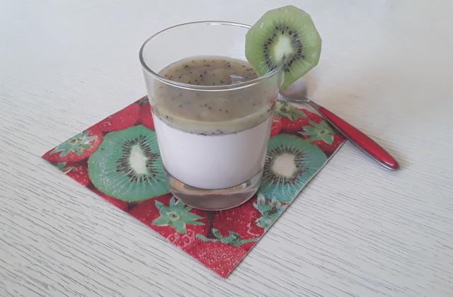 Panna cotta à la noix de coco et kiwis - Photo par Dany33