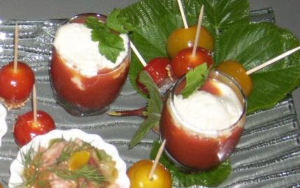 La tomate-mozzarella façon île flottante - Photo par benoitw5