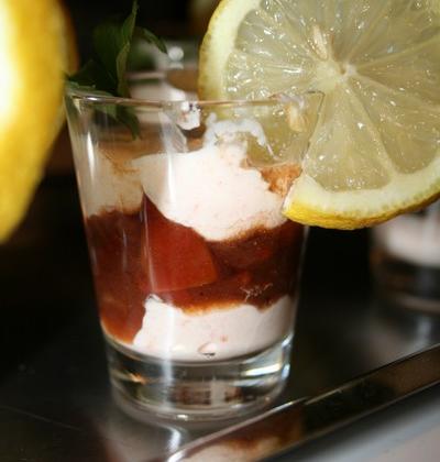 Verrine au saumon fumé et tomates - Photo par tmabou