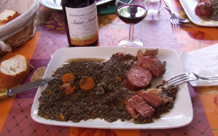 Petit salé aux lentilles rapide - Photo par lafermY