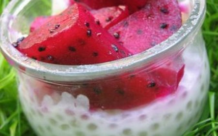 Perles du Japon coco au fruit du dragon - Photo par frenchf