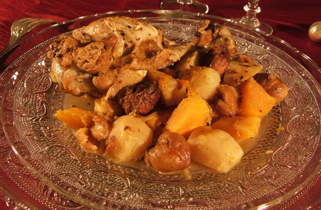 Dinde aux légumes oubliés - Photo par eloline