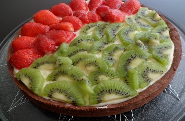 Recette Tarte A La Creme Legere Fraises Et Kiwis 750g