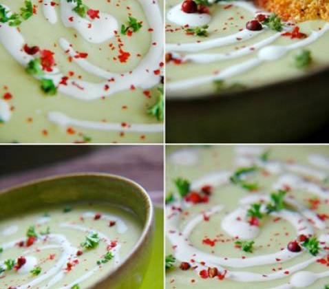 Velouté de poireaux au vieux Comté et sa tuile - Photo par Comté