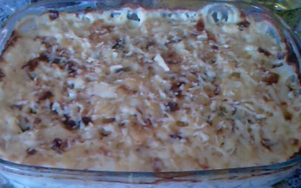 Gratin de pommes de terre avec escalope et champignon - Photo par kari12