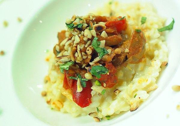 Risotto crémeux aux champignons de Paris cuisinés à la tomate et mascarpone - Photo par Gourmandiseuse