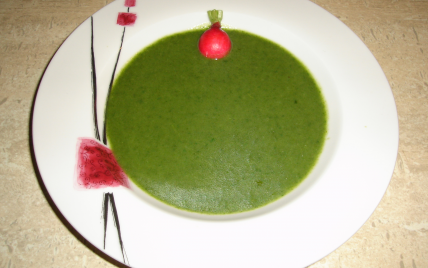 Velouté de pommes de terre aux fanes de radis - Photo par celineP8