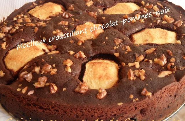 Moelleux croustillant chocolat pommes - Photo par Carmen