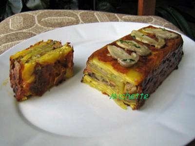 Terrine de pommes de terre, cèpes et foie gras - Photo par baylerC