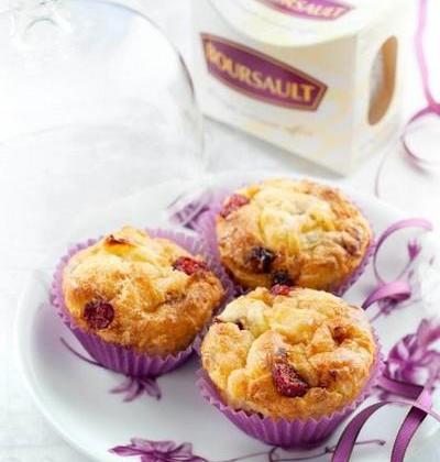 Muffins Pommes, Cranberries et Boursault - Photo par Boursault