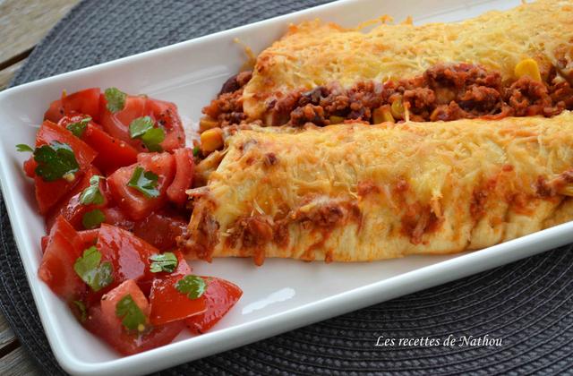 Enchiladas au chili con carne gratinés au cheddar - Photo par Invité