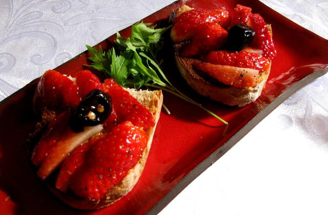 Tartine salée aux fraises - Photo par orifhc