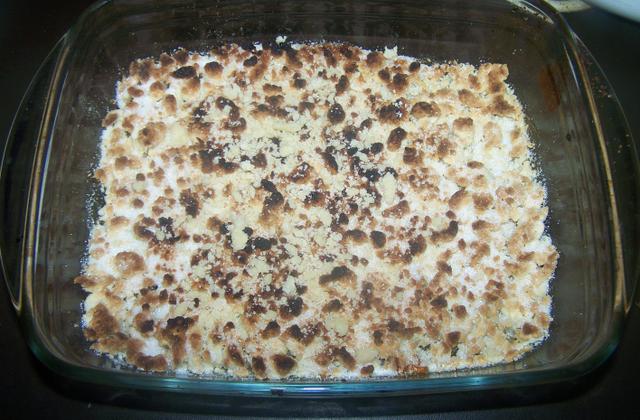 Crumble à l'ananas sur framboise - Photo par mcsgmc