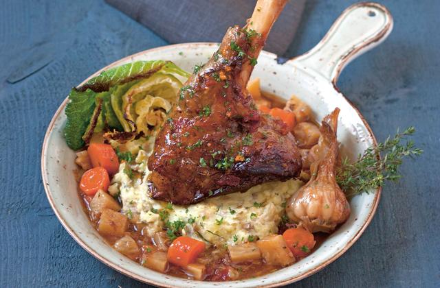 Souris d’agneau aux légumes racines - Photo par Compagnons du Goût