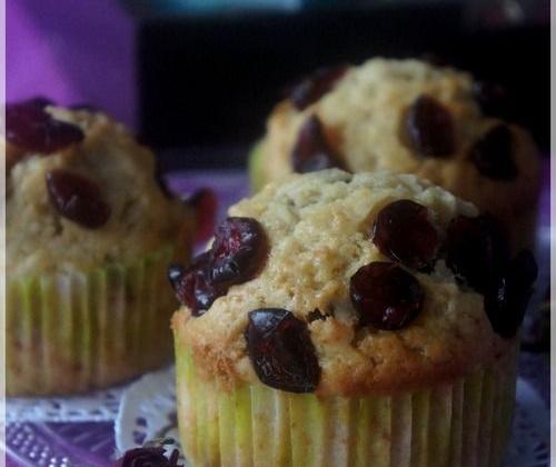 Muffin 'tea time' à la griotte et aux cranberries - Photo par CoCO la Cairotte