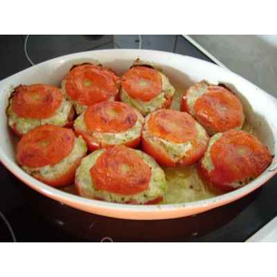 Tomates farcies au chèvre et jambon sec - Photo par tchoun
