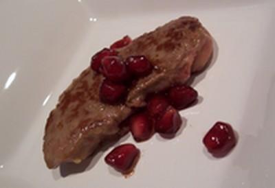 Escalopes de foie gras poêlées à la grenade balsamique - Photo par lainor