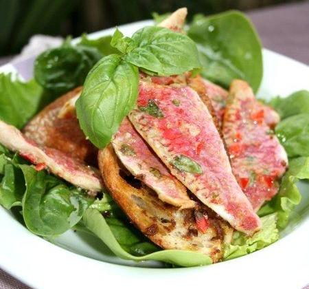 Rougets en carpaccio et basilic - Photo par alexia89