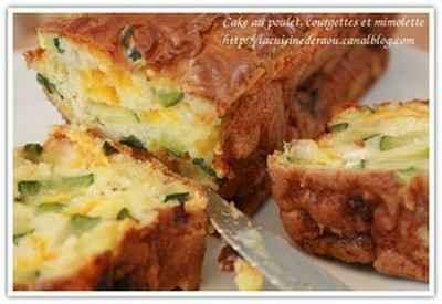 Cake au poulet, à la courgette et à la mimolette - Photo par minervf