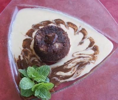 Fondant au chocolat coulant fourré à la poire - Photo par 750g