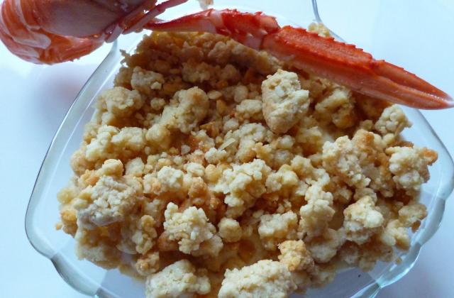 Crumble de fruits de mer, Lichette en sabayon - macaron41